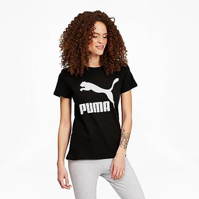 Shop Puma Women's Classics Logo T-shirt In  Black
