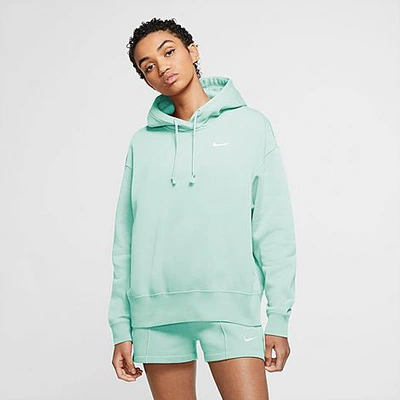 Nike Sportswear Women's Fleece Hoodie In Barely Green/white | ModeSens
