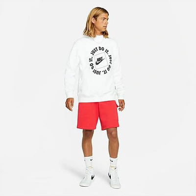 Shop Nike Men's Sportswear Club Fleece Cargo Shorts In University Red/university Red/white