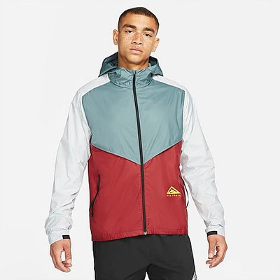 Shop Nike Men's Trail Windrunner Jacket In Hasta/dark Cayenne/reflective Silver