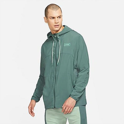 Shop Nike Men's Sport Clash Jacket In Hasta/green Glow