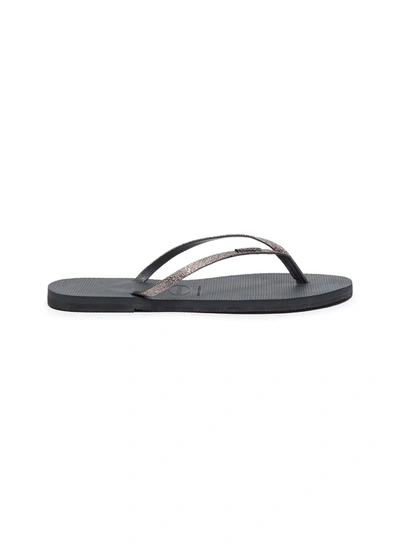 Shop Havaianas 'you Shine' Foil Effect Thong Flatform Sandals