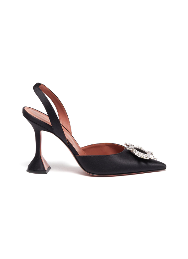 amina muaddi satin pumps