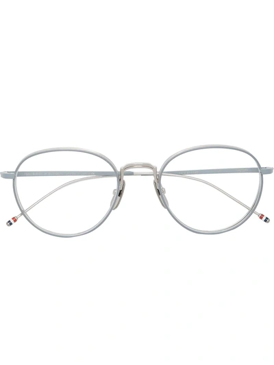 Shop Thom Browne Round-frame Glasses In 01