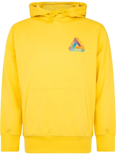 Shop Palace Tri-dart Logo-print Hoodie In Yellow