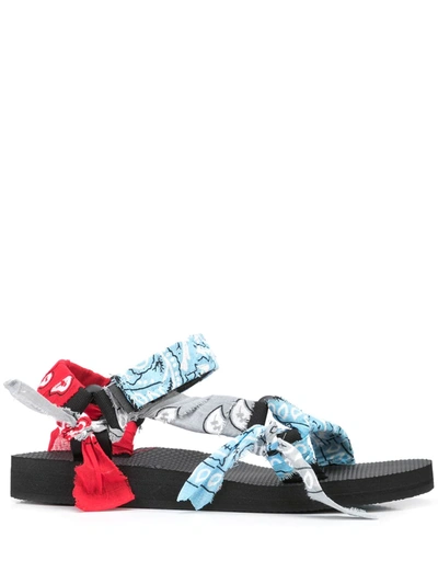 Shop Arizona Love Trekky Bandana-print Sandals In Blau