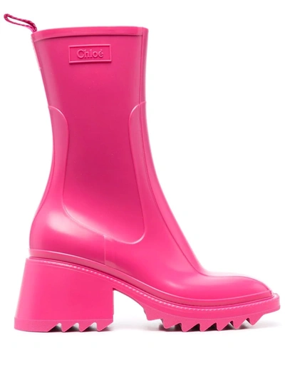 Shop Chloé Betty Rain Boots In Pink