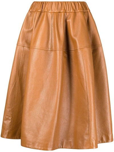Shop Marni Full Mid-length Skirt In Braun