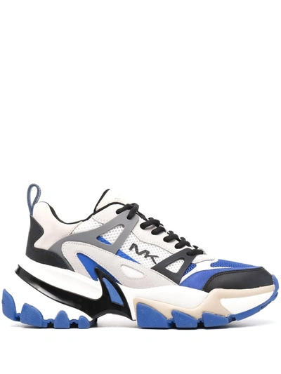 Shop Michael Kors Nick Colour-block Sneakers In Blau
