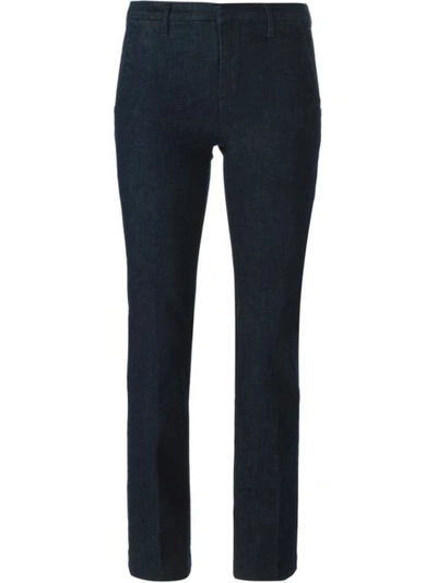J Brand Straight Leg Cropped Jeans In Blue