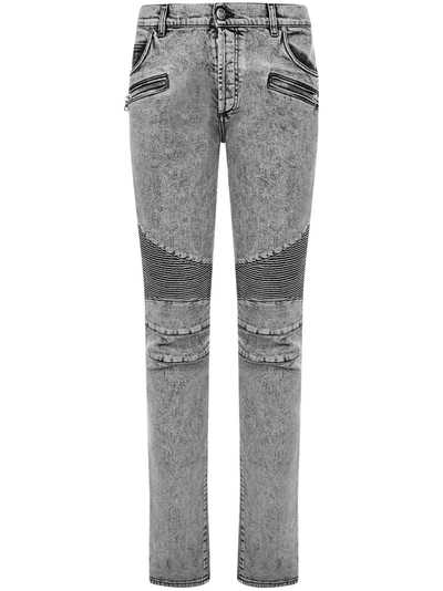 Shop Balmain Jeans Grey