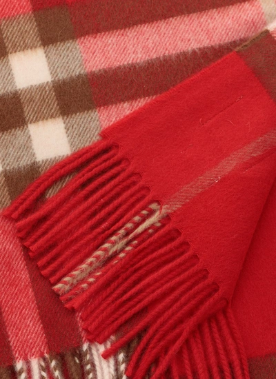 Shop Burberry Scarfs Red In Rosso