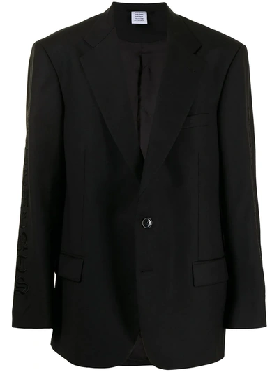 Shop Vetements Oversized Single-breasted Blazer In Schwarz