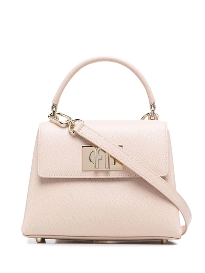 Shop Furla 1927 Leather Tote Bag In B4l00 Beige