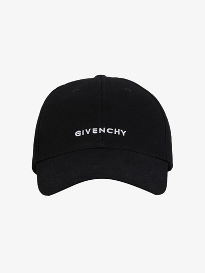 Shop Givenchy Embroidered Logo Hat In Black