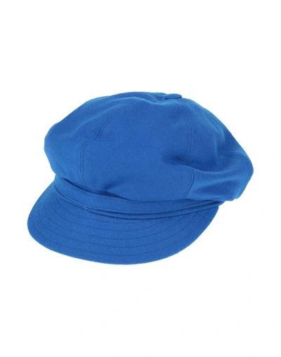Shop Borsalino Woman Hat Bright Blue Size 7 Wool
