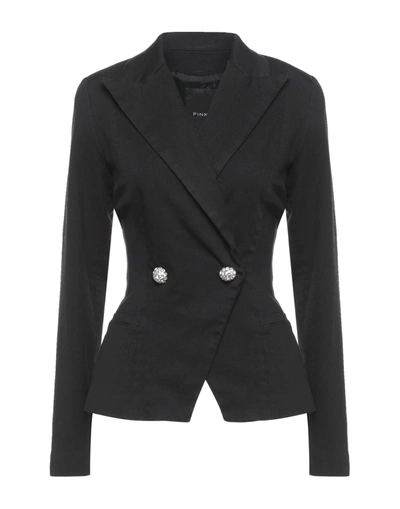 Shop Pinko Woman Blazer Black Size 4 Cotton, Modal, Polyester, Elastane