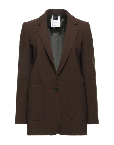Shop Aspesi Woman Suit Jacket Military Green Size 10 Polyester, Viscose, Elastane, Polyamide, Wool