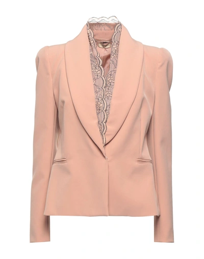 Shop Liu •jo Woman Blazer Blush Size 2 Polyester, Elastane In Pink