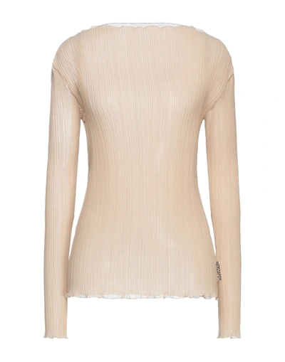 Shop Patrizia Pepe Woman Top Sand Size 10 Polyester In Beige