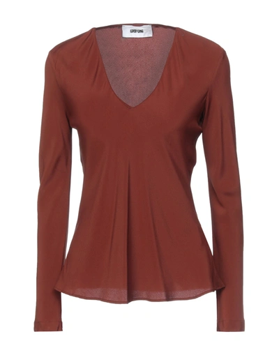 Shop Mauro Grifoni Blouses In Brown