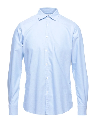 Shop Aglini Shirts In Sky Blue