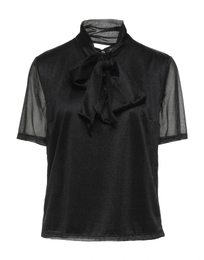 Shop Be Blumarine Woman Top Black Size 6 Polyester