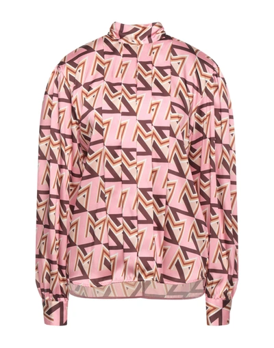 Shop Msgm Woman Top Pink Size 4 Polyester