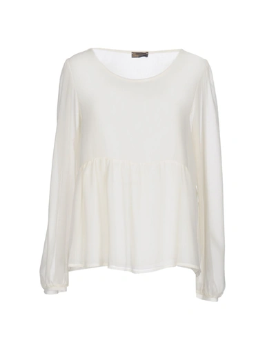 Shop Olla Parèg Blouses In Ivory