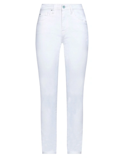 Shop Pepe Jeans Woman Jeans White Size 26w-30l Cotton, Elastane