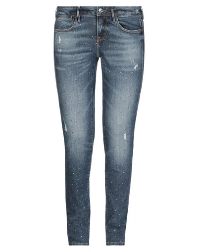 Shop Guess Woman Jeans Blue Size 27w-32l Cotton, Elastane