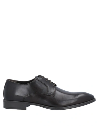 Shop A.testoni Lace-up Shoes In Dark Brown