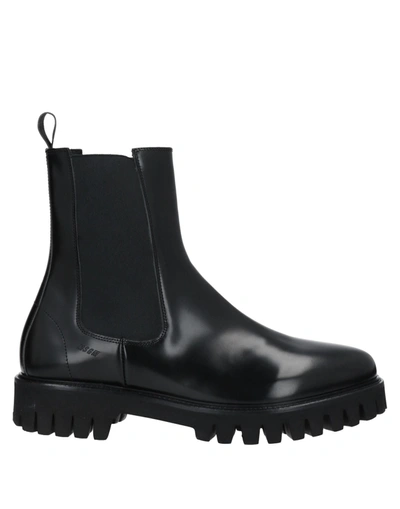 Shop Msgm Man Ankle Boots Black Size 12 Soft Leather