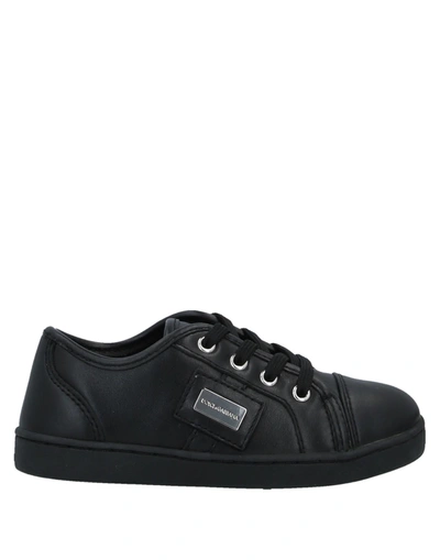 Shop Dolce & Gabbana Toddler Boy Sneakers Black Size 9.5c Soft Leather