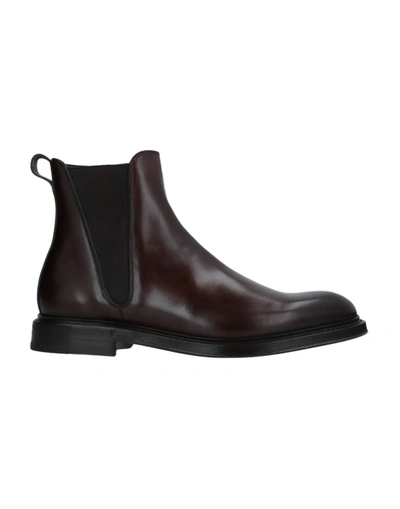 Dolce & Gabbana Ankle Boots In Brown
