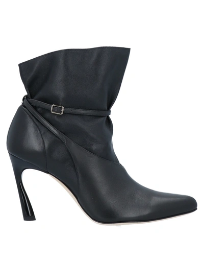 Shop Jimmy Choo Woman Ankle Boots Black Size 7.5 Soft Leather