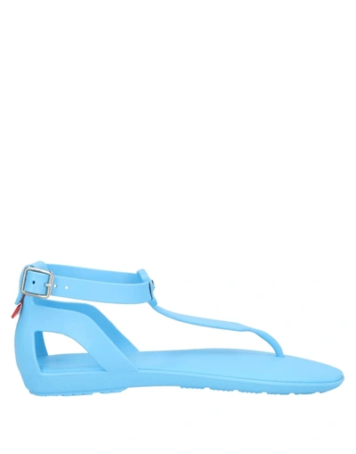 Shop Hunter Toe Strap Sandals In Azure