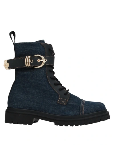 Shop Versace Jeans Couture Ankle Boots In Blue