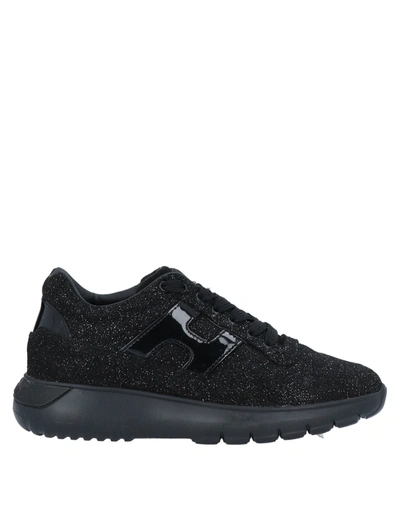 HOGAN HOGAN WOMAN SNEAKERS BLACK SIZE 5 LEATHER, TEXTILE FIBERS 17064092HF 3