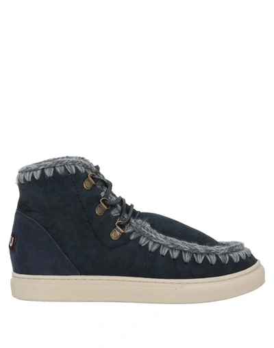 Shop Mou Ankle Boots In Slate Blue