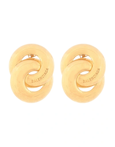 Shop Balenciaga Earrings In Gold