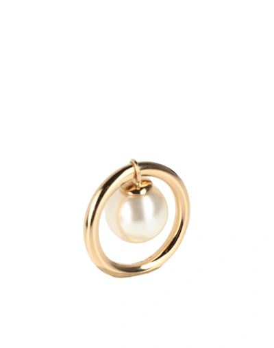 Shop Burberry Rings In Gold