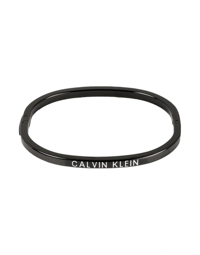 Shop Calvin Klein Jeans Est.1978 Calvin Klein Jeans Woman Bracelet Black Size Xs Metal