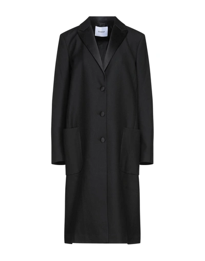 Shop Dondup Overcoats In Black