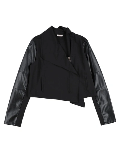 Shop Fracomina Mini Jackets In Black