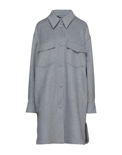Shop Stella Mccartney Woman Coat Grey Size 6-8 Wool
