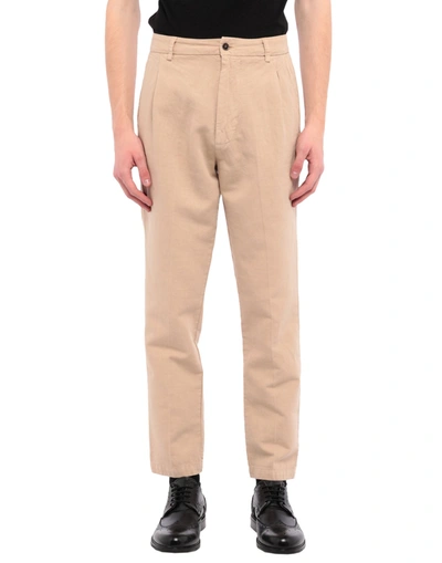 Shop Beaucoup .., Man Pants Beige Size 30 Cotton, Flax
