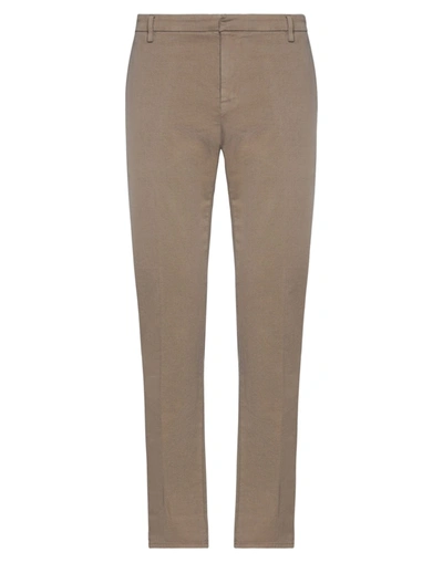 Shop Dondup Man Pants Brown Size 29 Cotton, Elastane