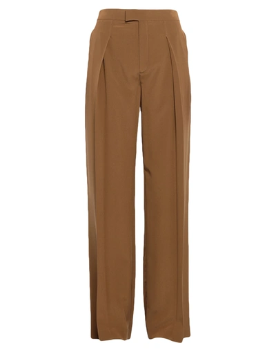 Shop Chloé Woman Pants Khaki Size 8 Silk In Beige
