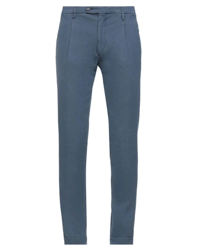Shop Michael Coal Man Pants Slate Blue Size 32 Cotton, Elastane